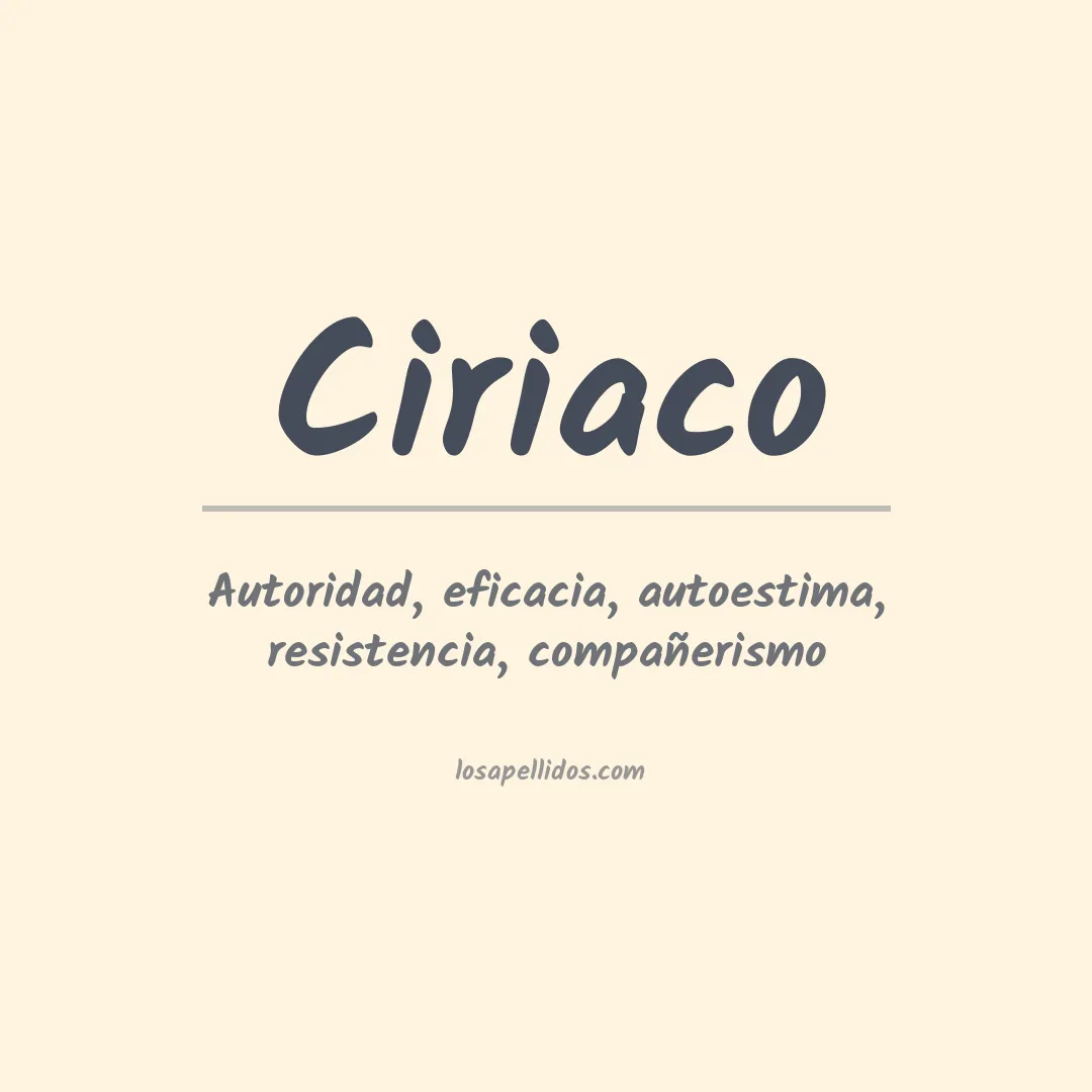 Apellido Ciriaco