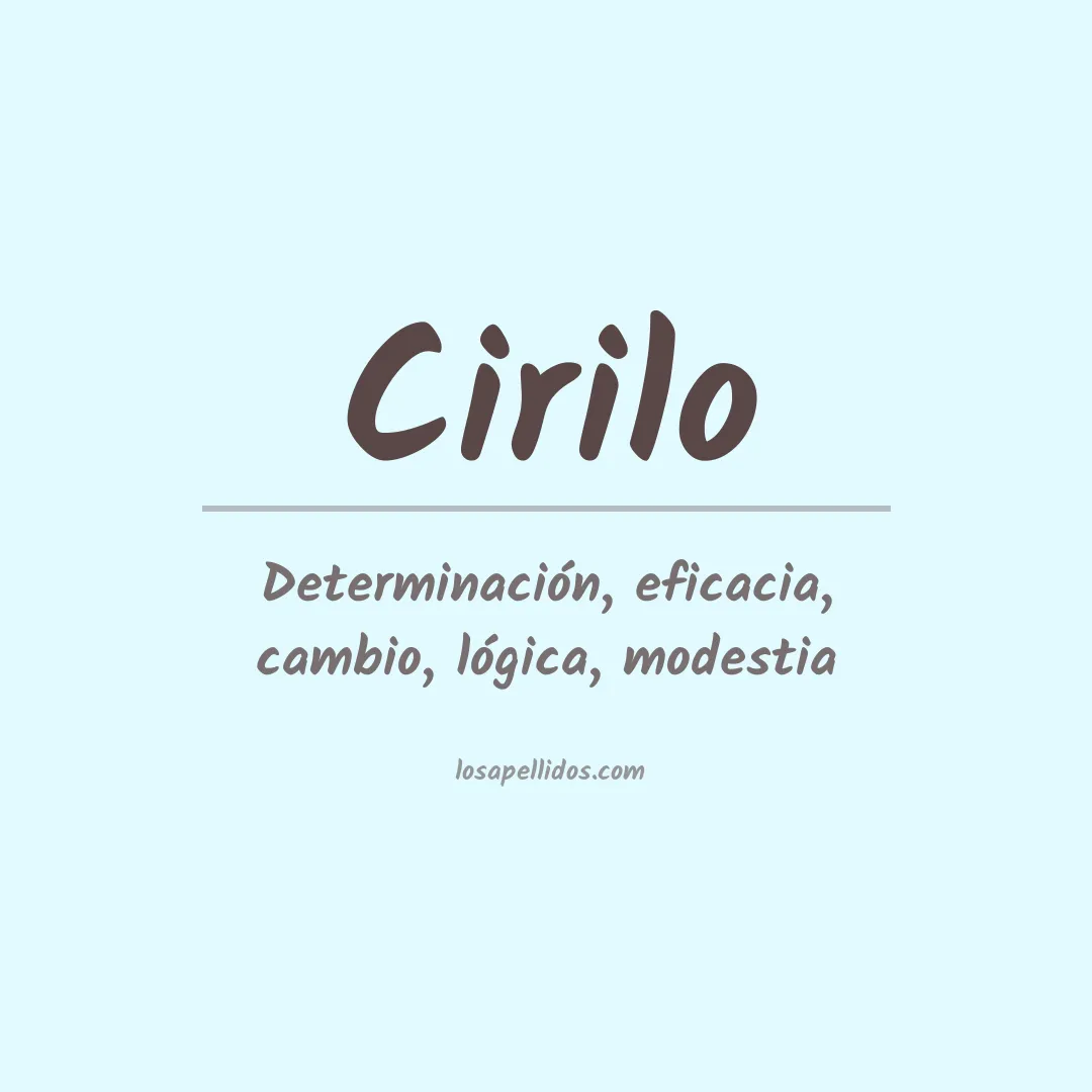 Apellido Cirilo