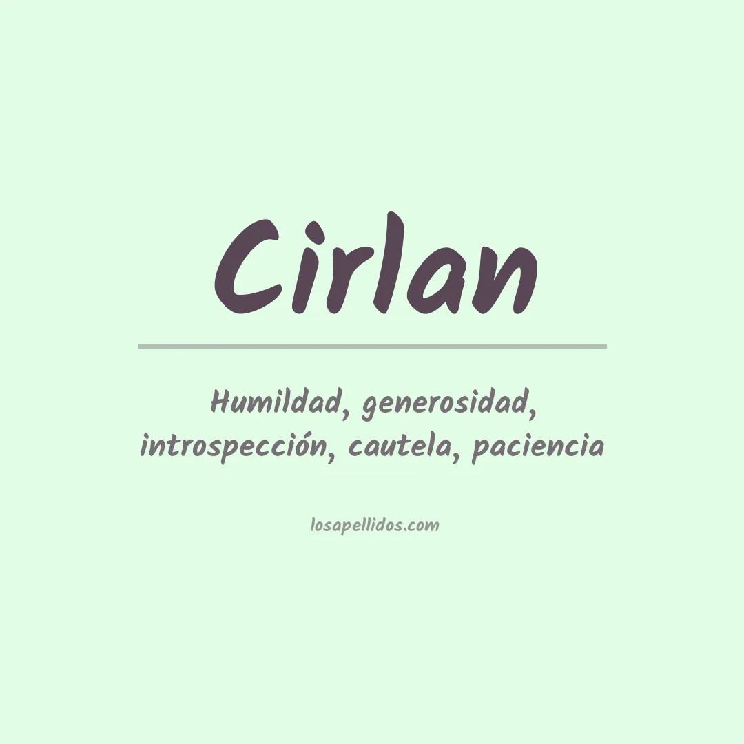 Apellido Cirlan