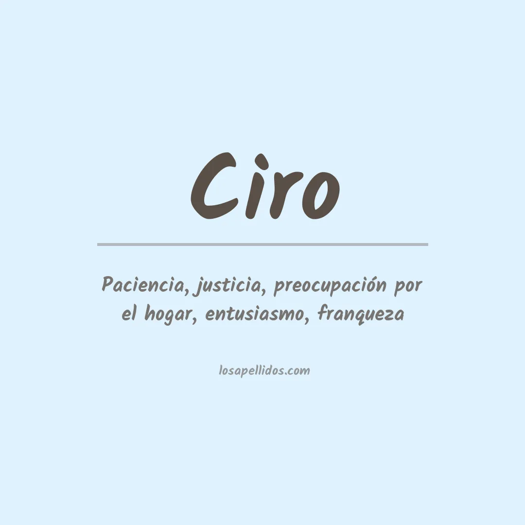 Apellido Ciro