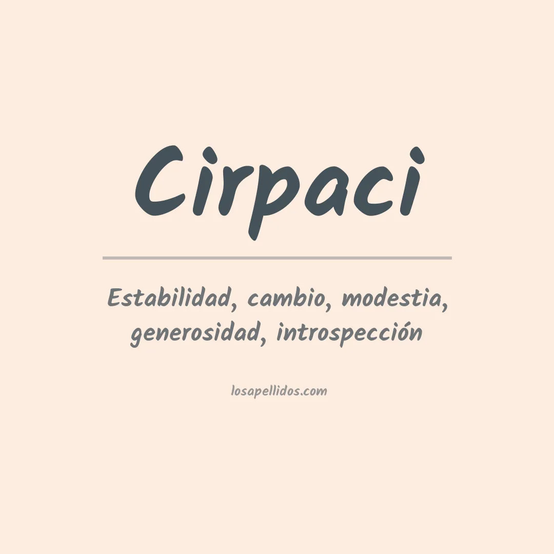 Apellido Cirpaci