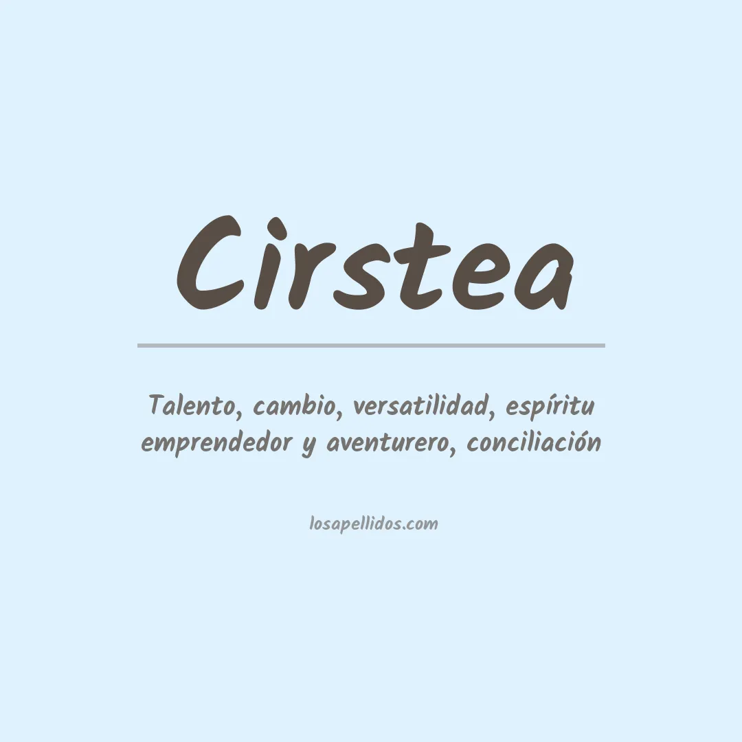 Apellido Cirstea