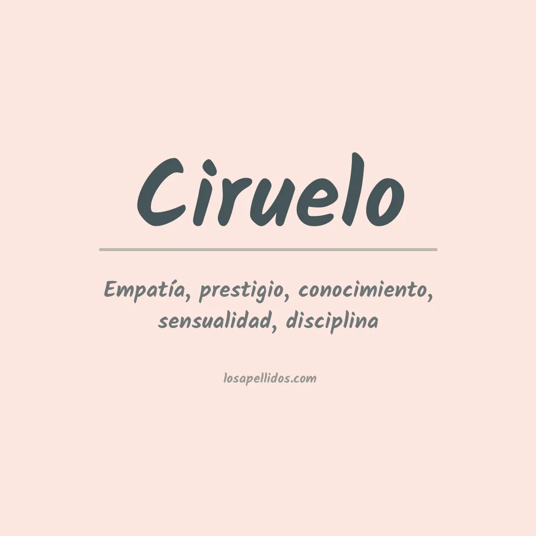 Significado del Apellido Ciruelo