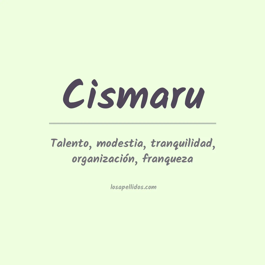 Apellido Cismaru
