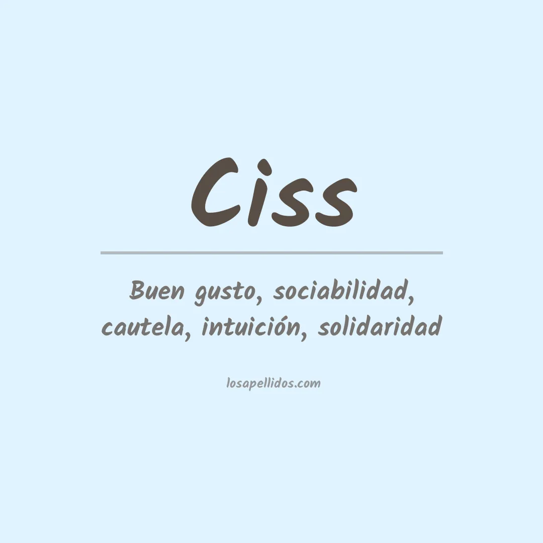 Apellido Ciss