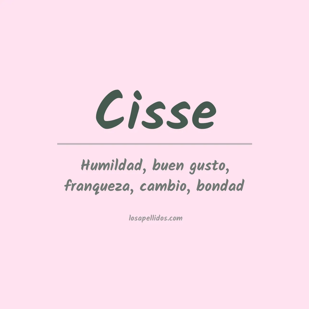 Apellido Cisse