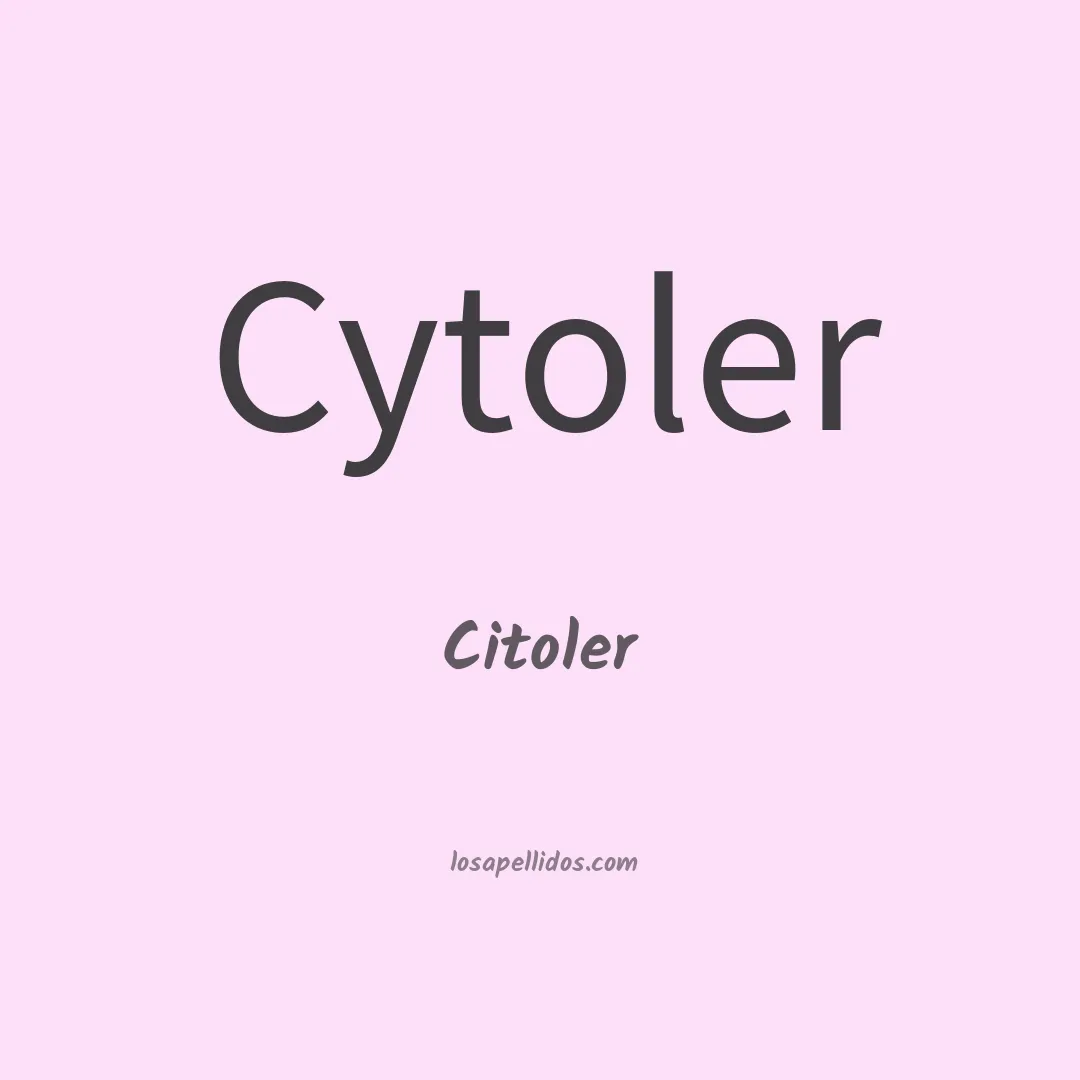 Citoler en chino