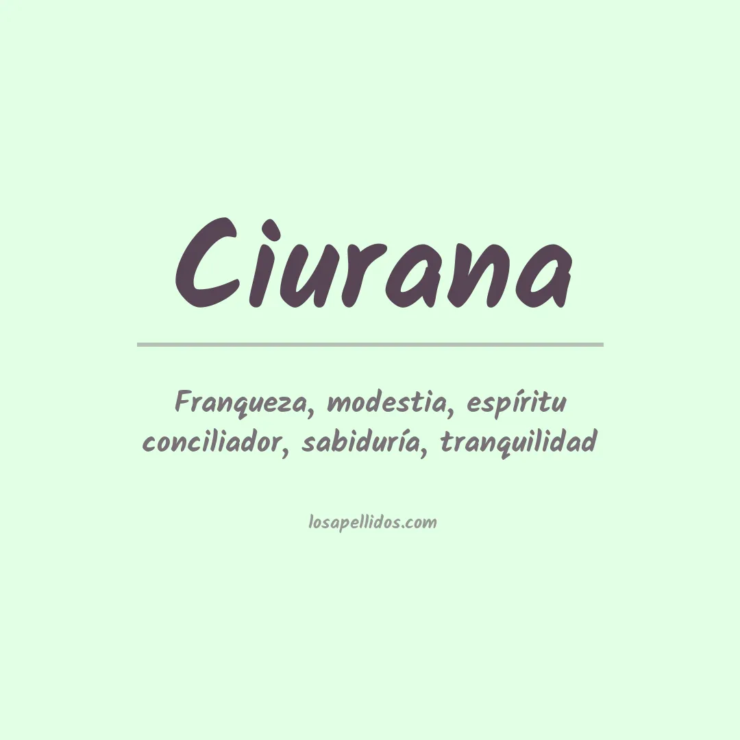 Apellido Ciurana