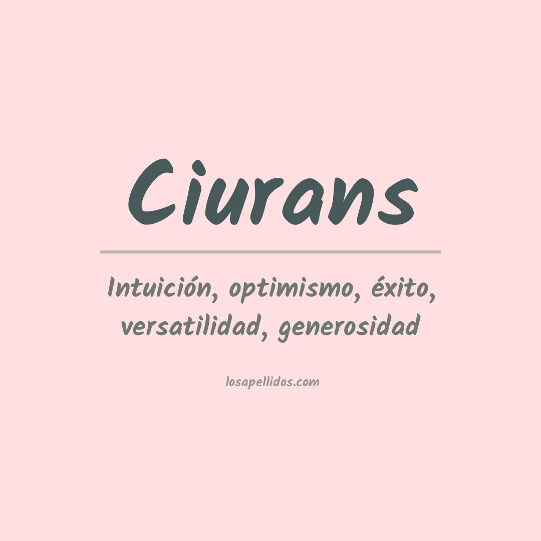 Apellido Ciurans