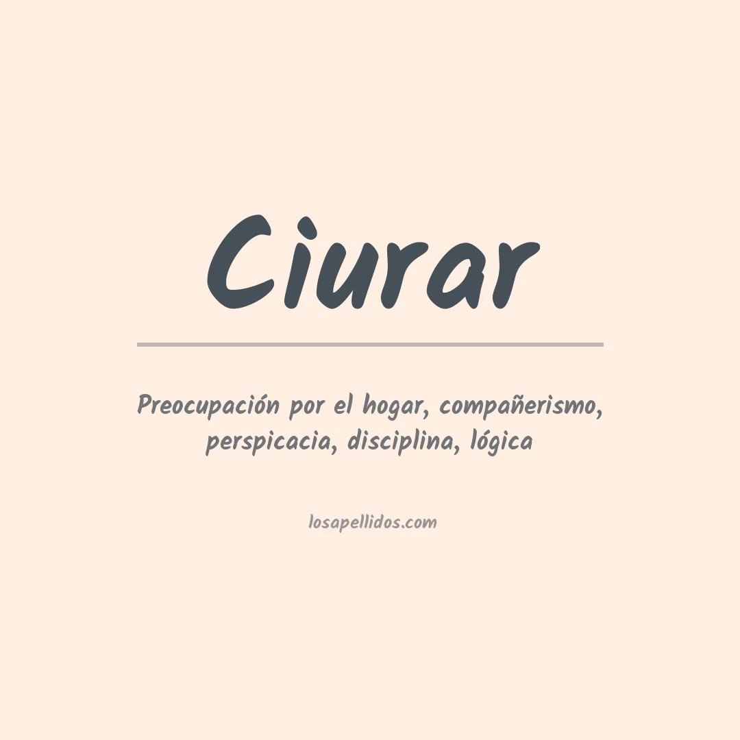 Apellido Ciurar