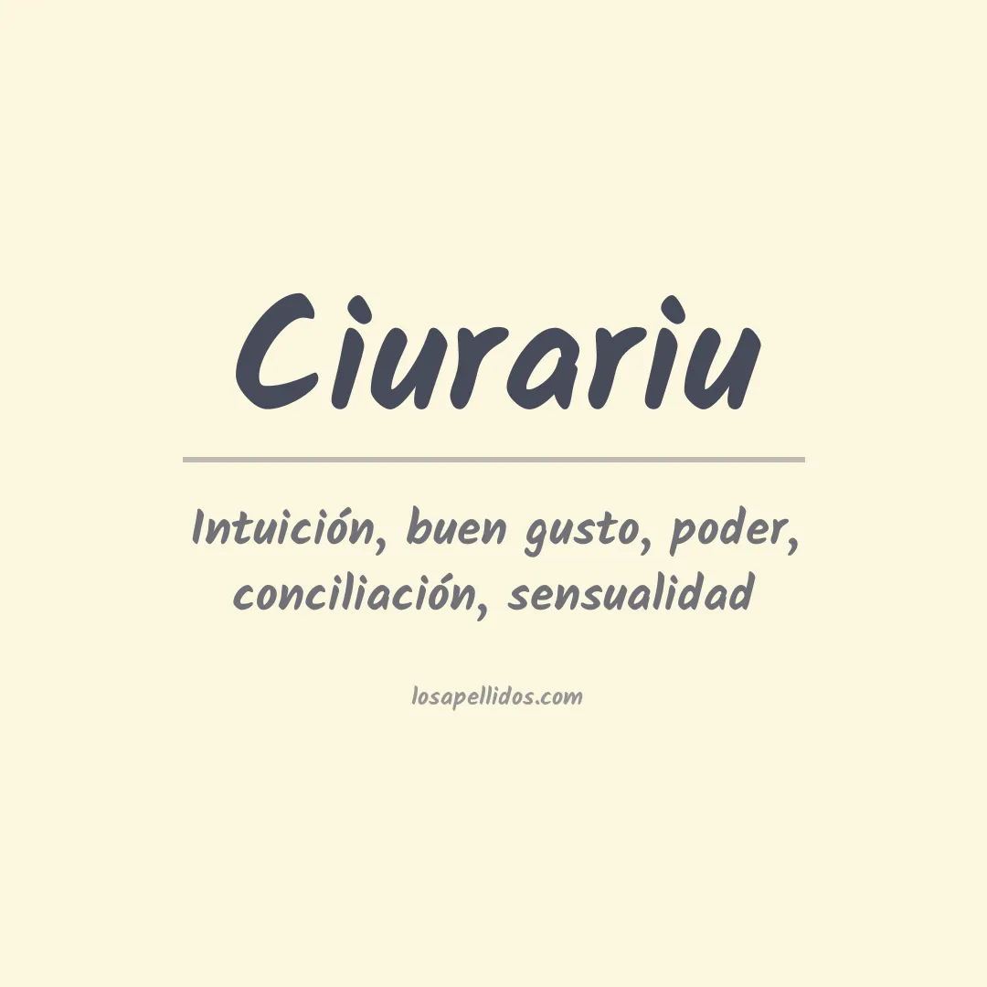 Apellido Ciurariu