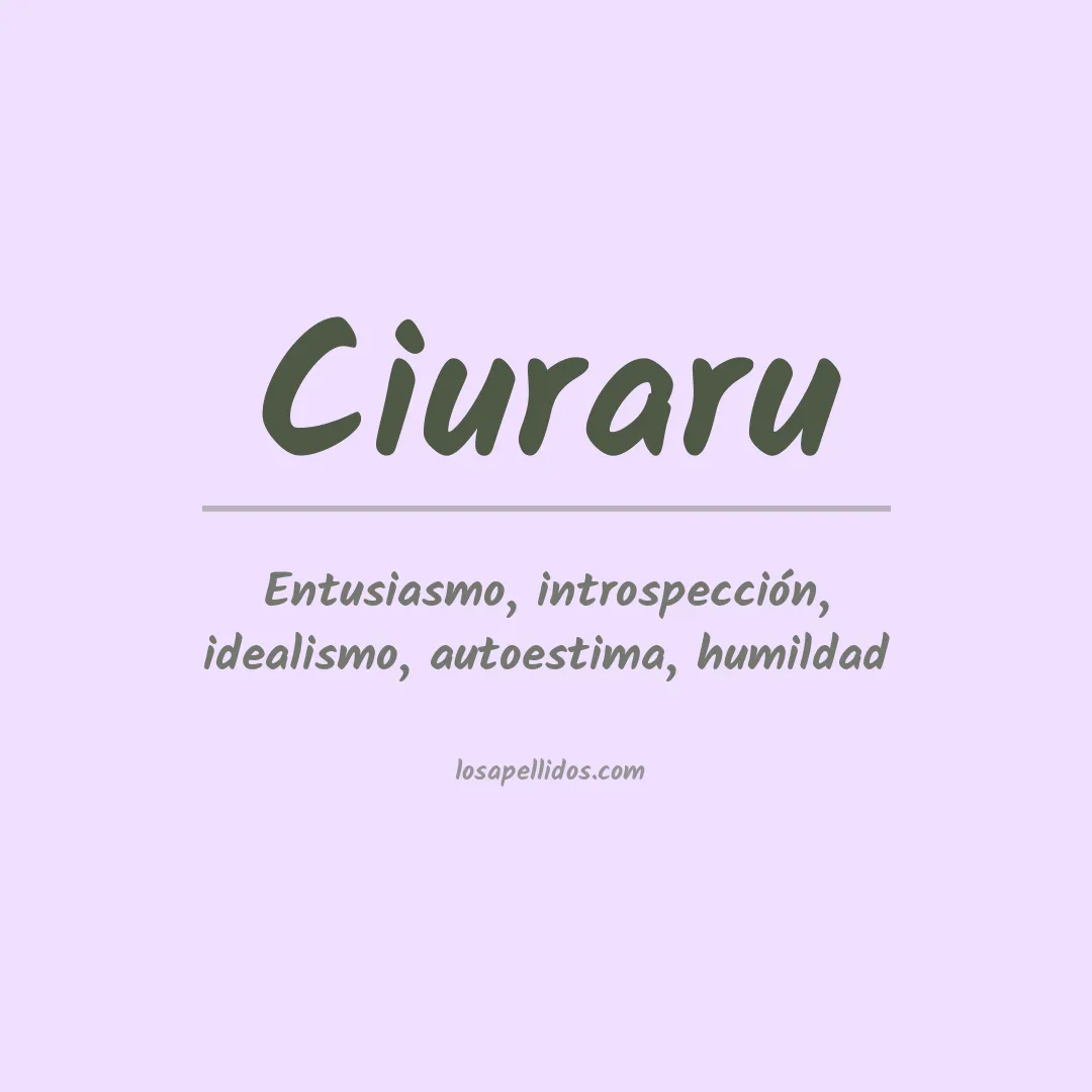 Apellido Ciuraru