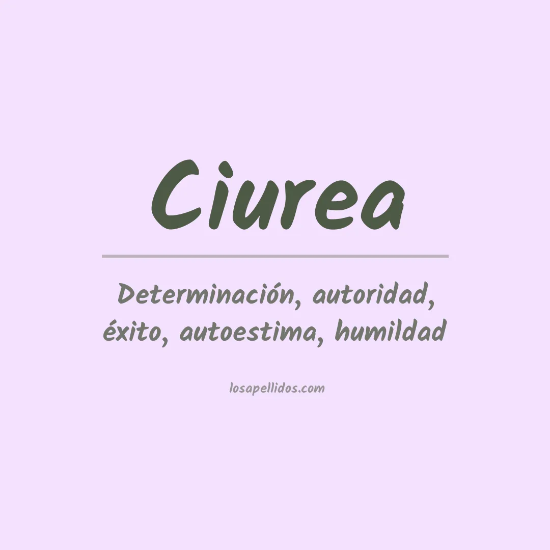 Apellido Ciurea
