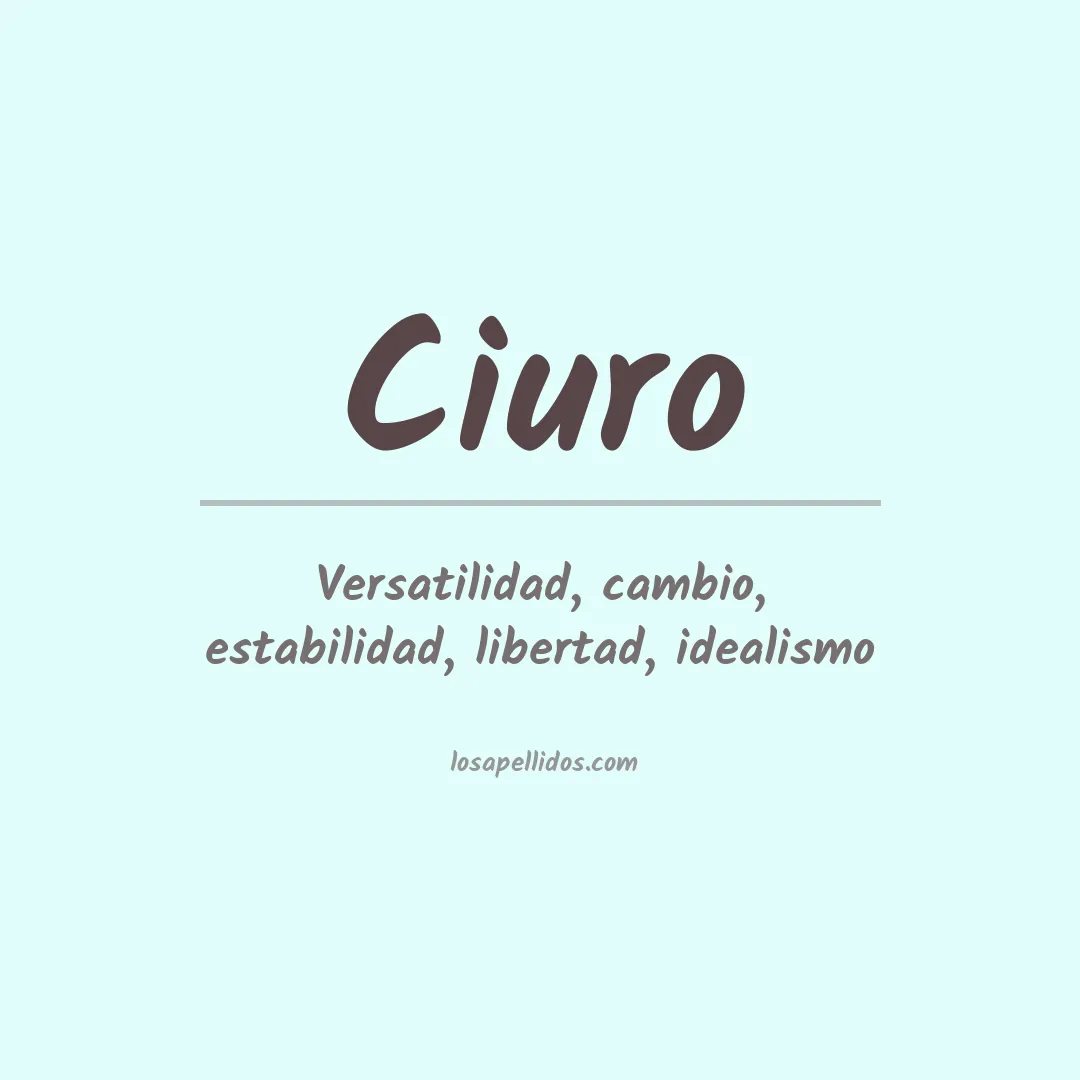 Apellido Ciuro