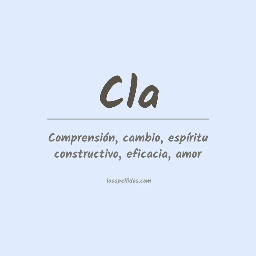 Significado del Apellido Cla