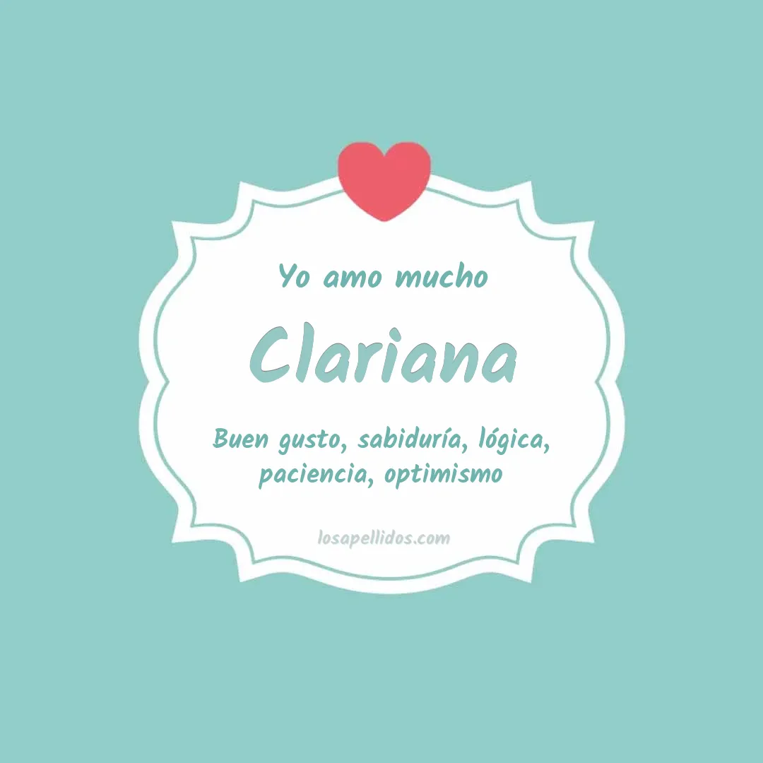 Yo amo mucho Clariana