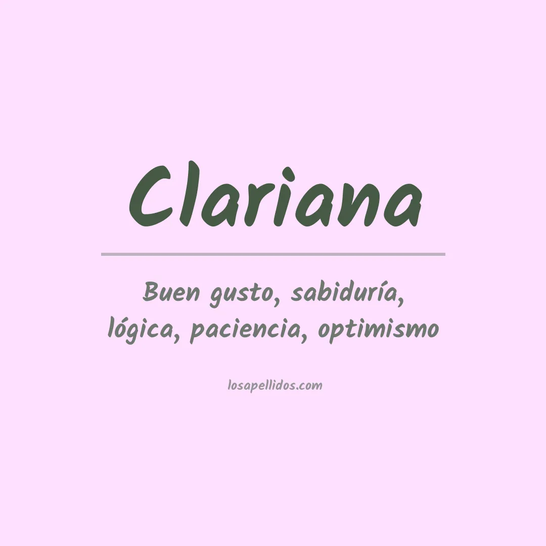 Apellido Clariana