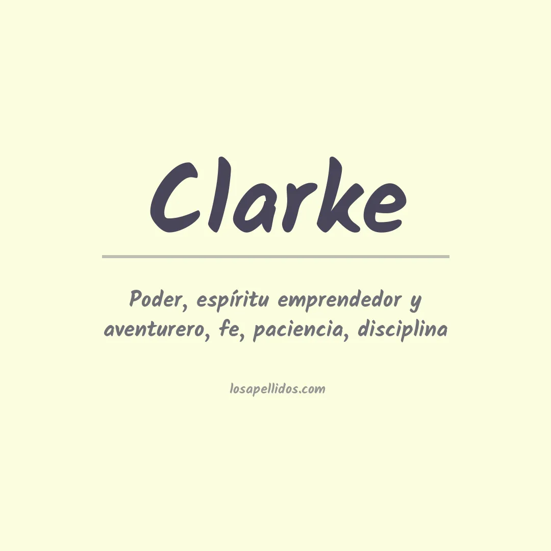 Apellido Clarke
