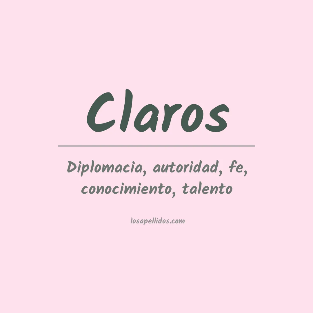 Apellido Claros