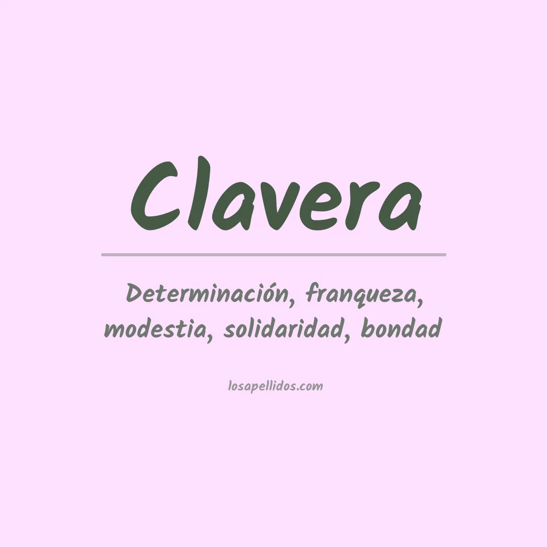 Significado del Apellido Clavera