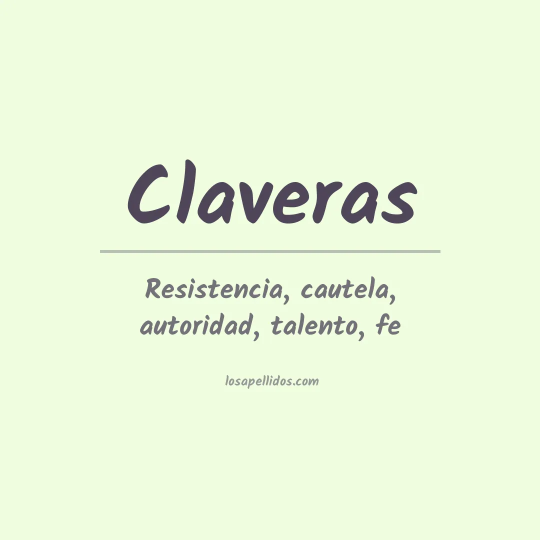 Apellido Claveras