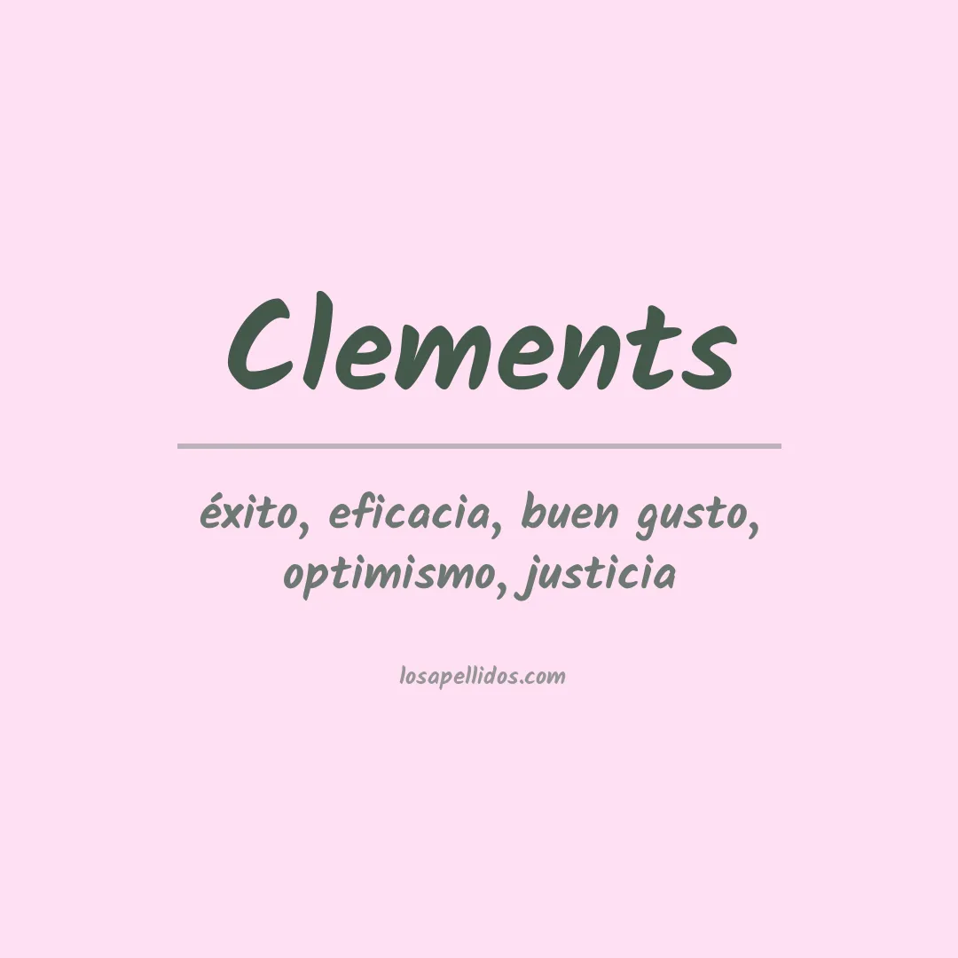 Apellido Clements