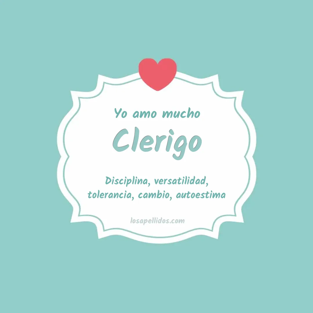 Yo amo mucho Clerigo