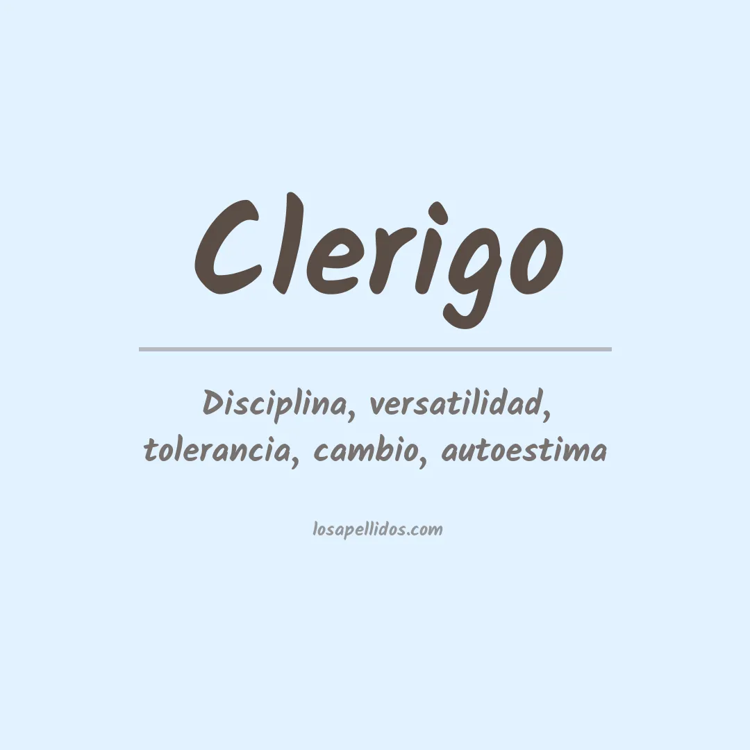 Apellido Clerigo