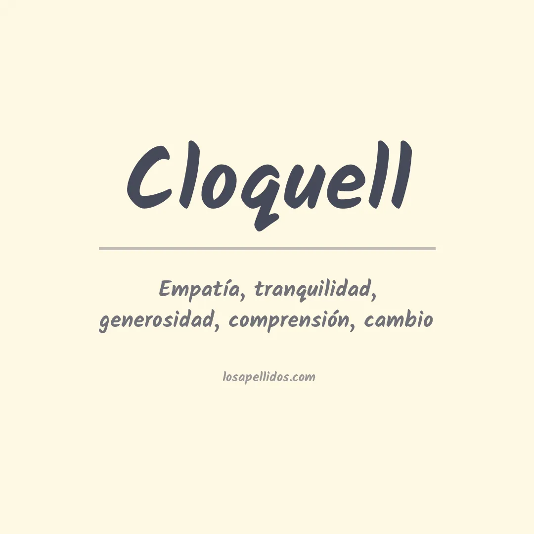 Apellido Cloquell