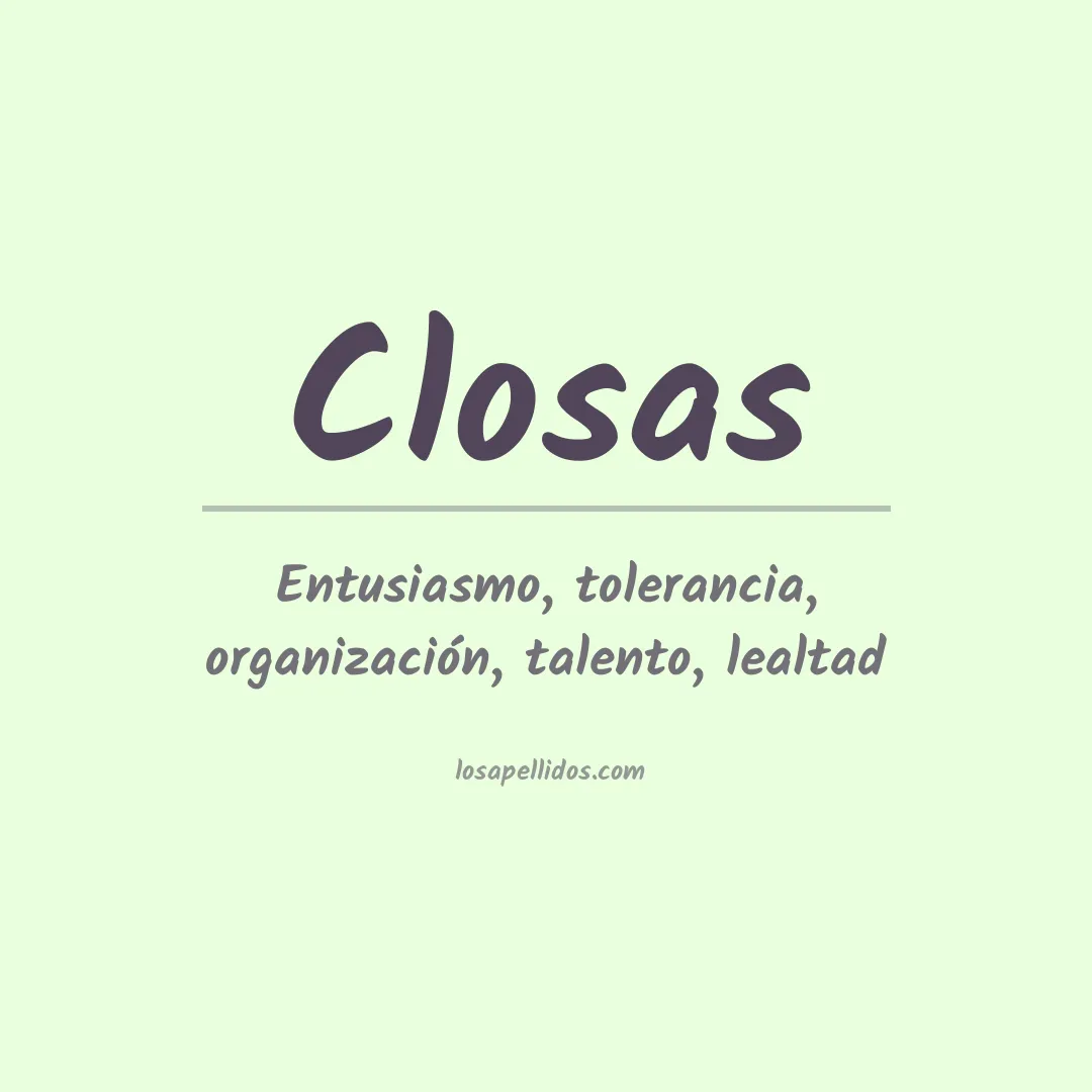 Apellido Closas
