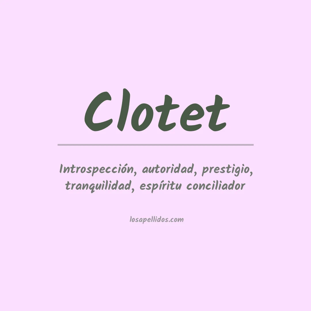 Apellido Clotet