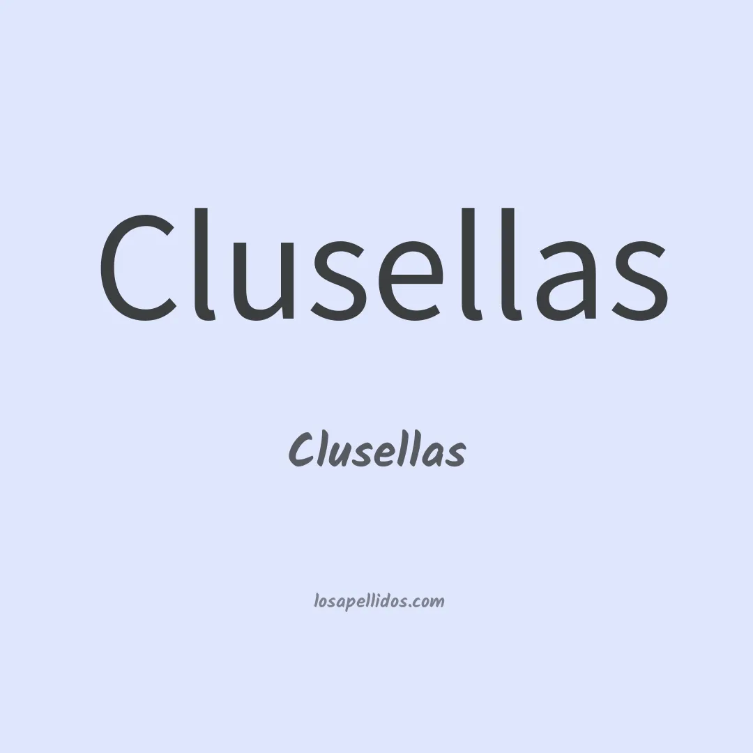 Clusellas en chino