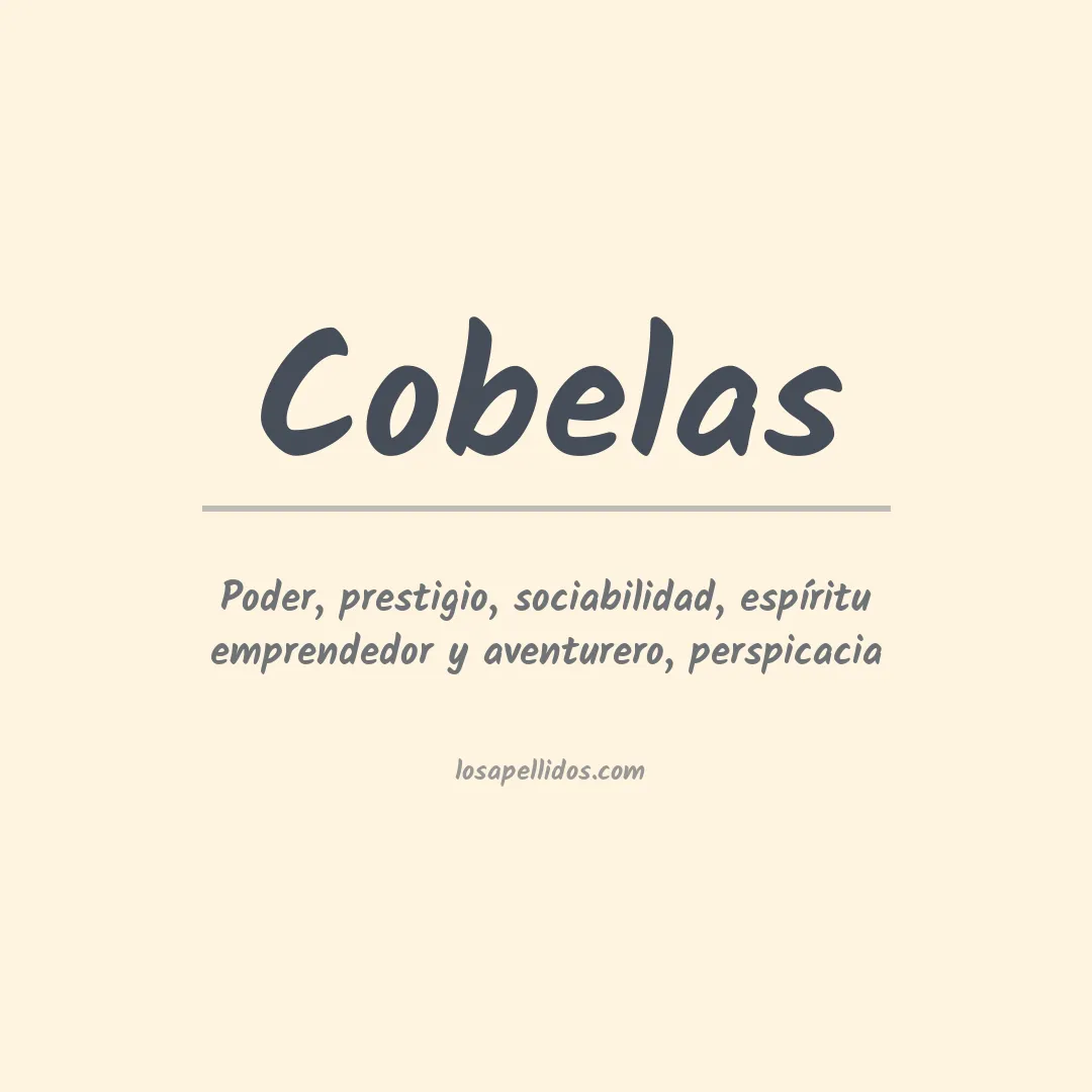 Significado del Apellido Cobelas