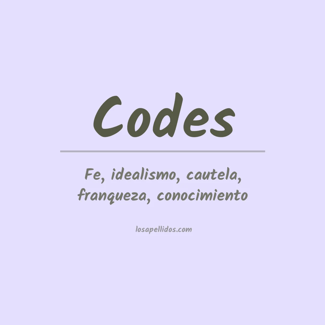 Significado del Apellido Codes