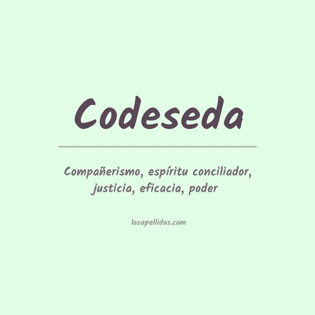 Significado del Apellido Codeseda