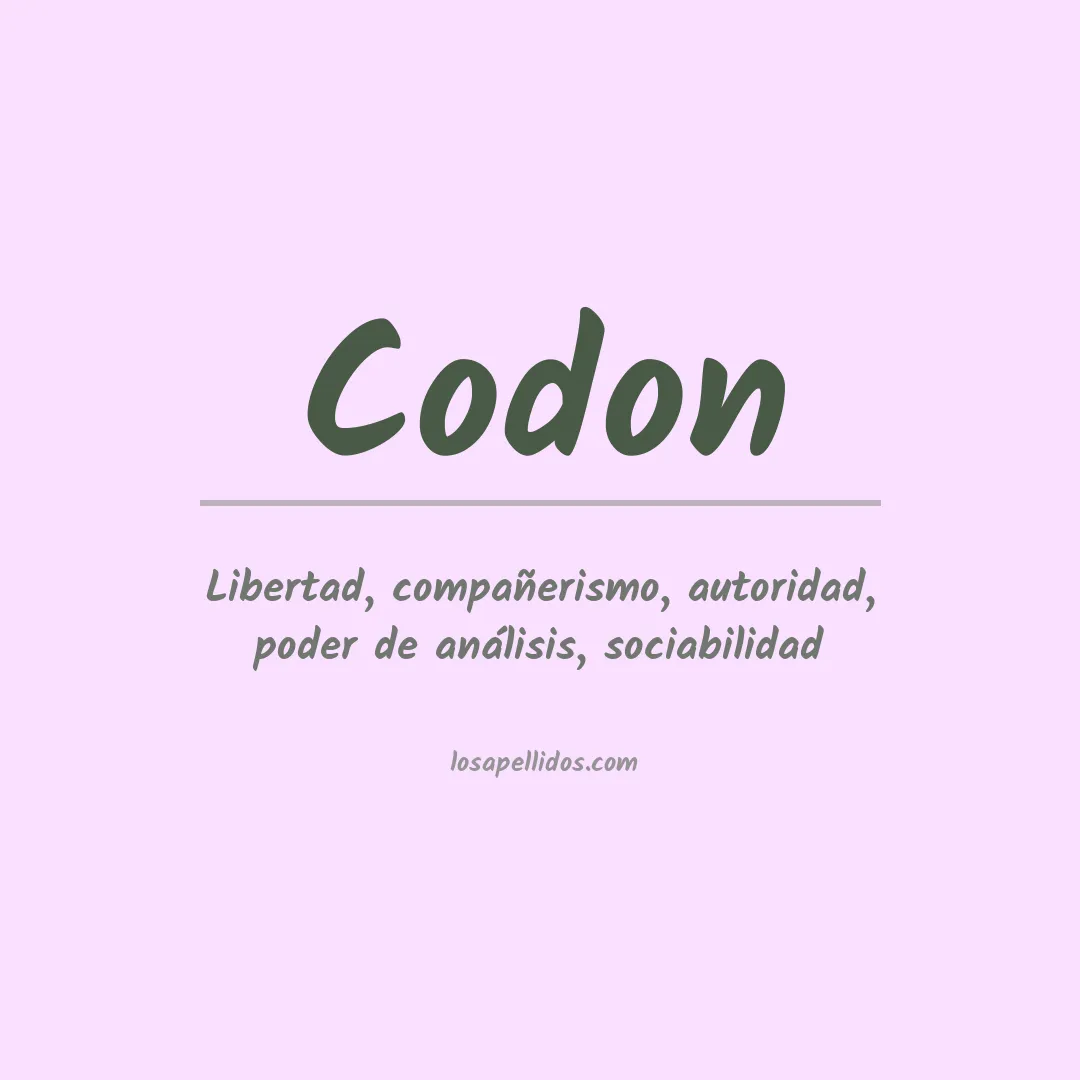 Significado del Apellido Codon