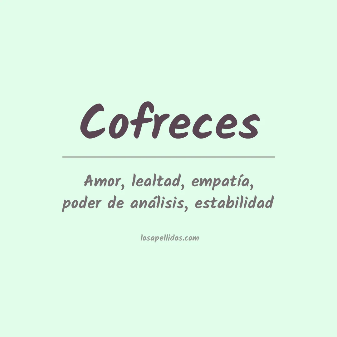 Significado del Apellido Cofreces