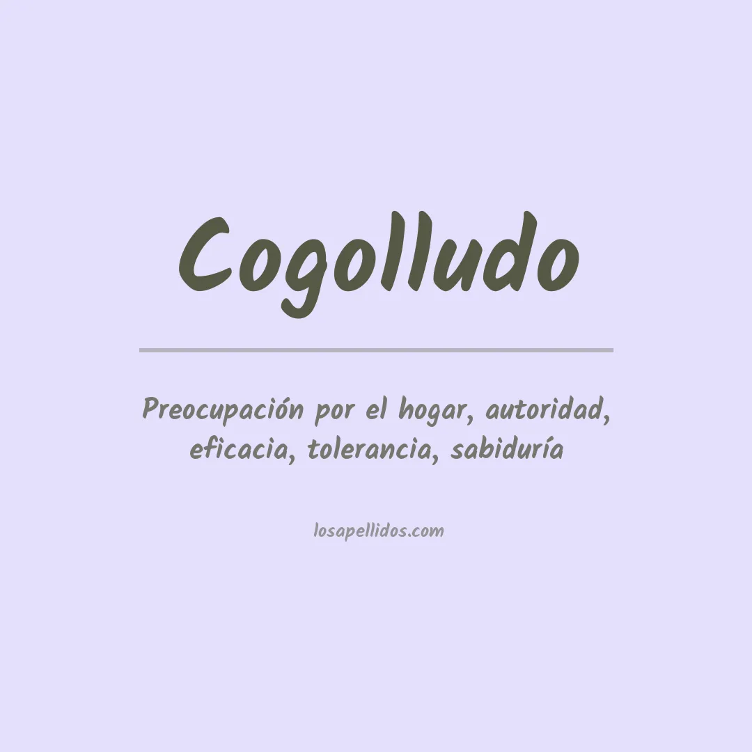 Significado del Apellido Cogolludo
