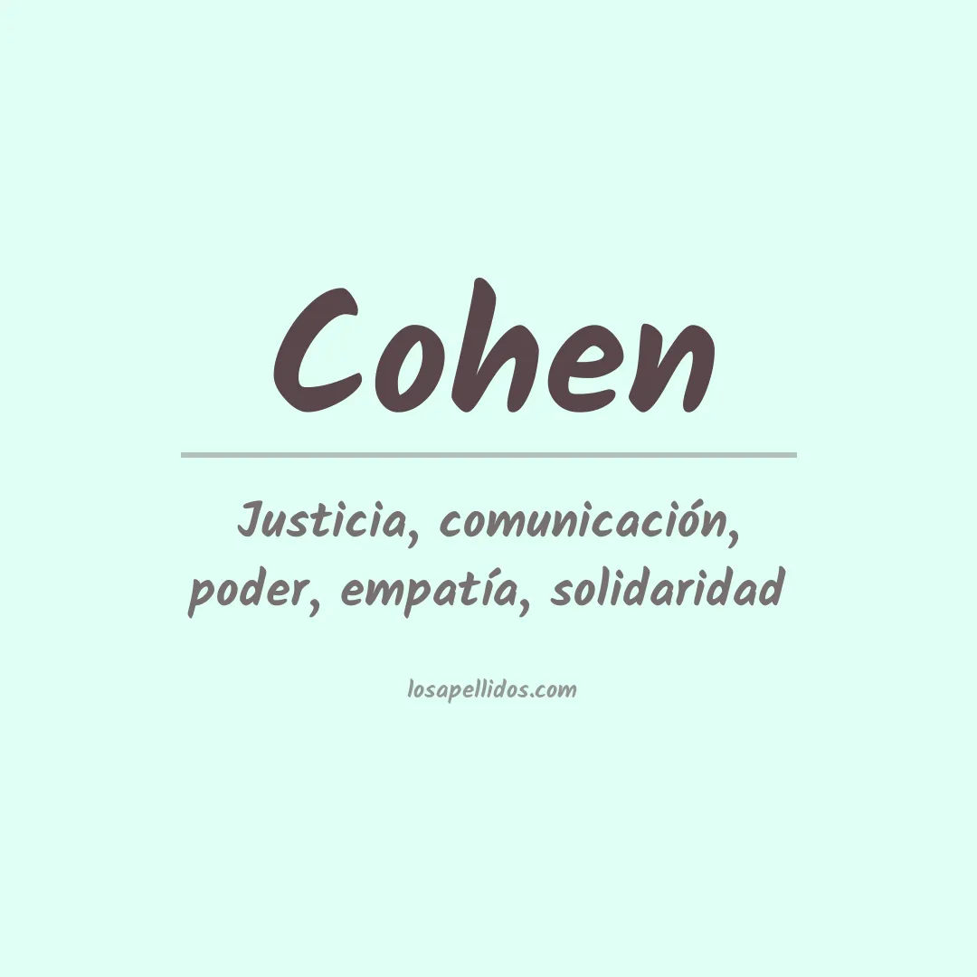 Apellido Cohen