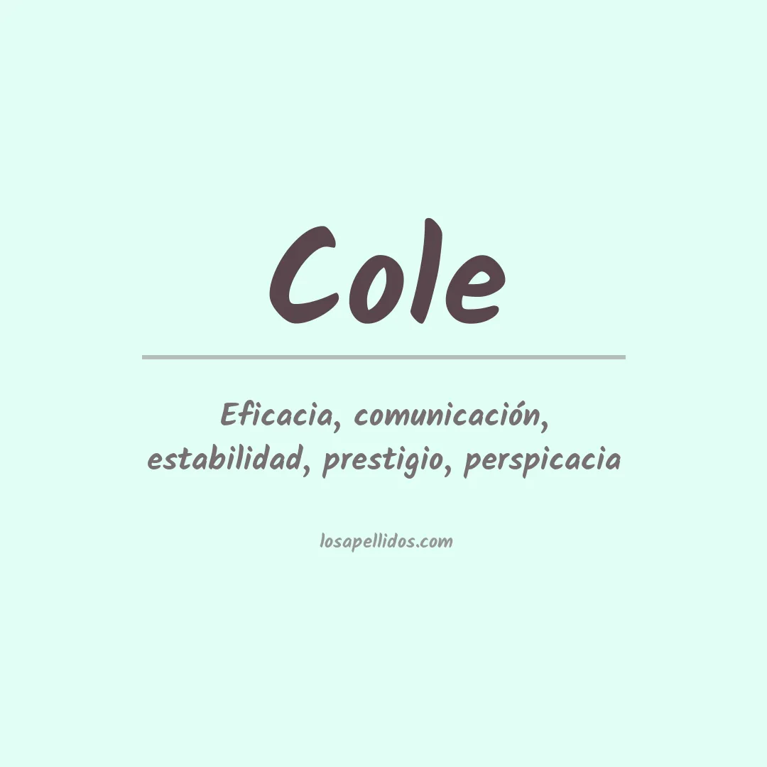 Apellido Cole