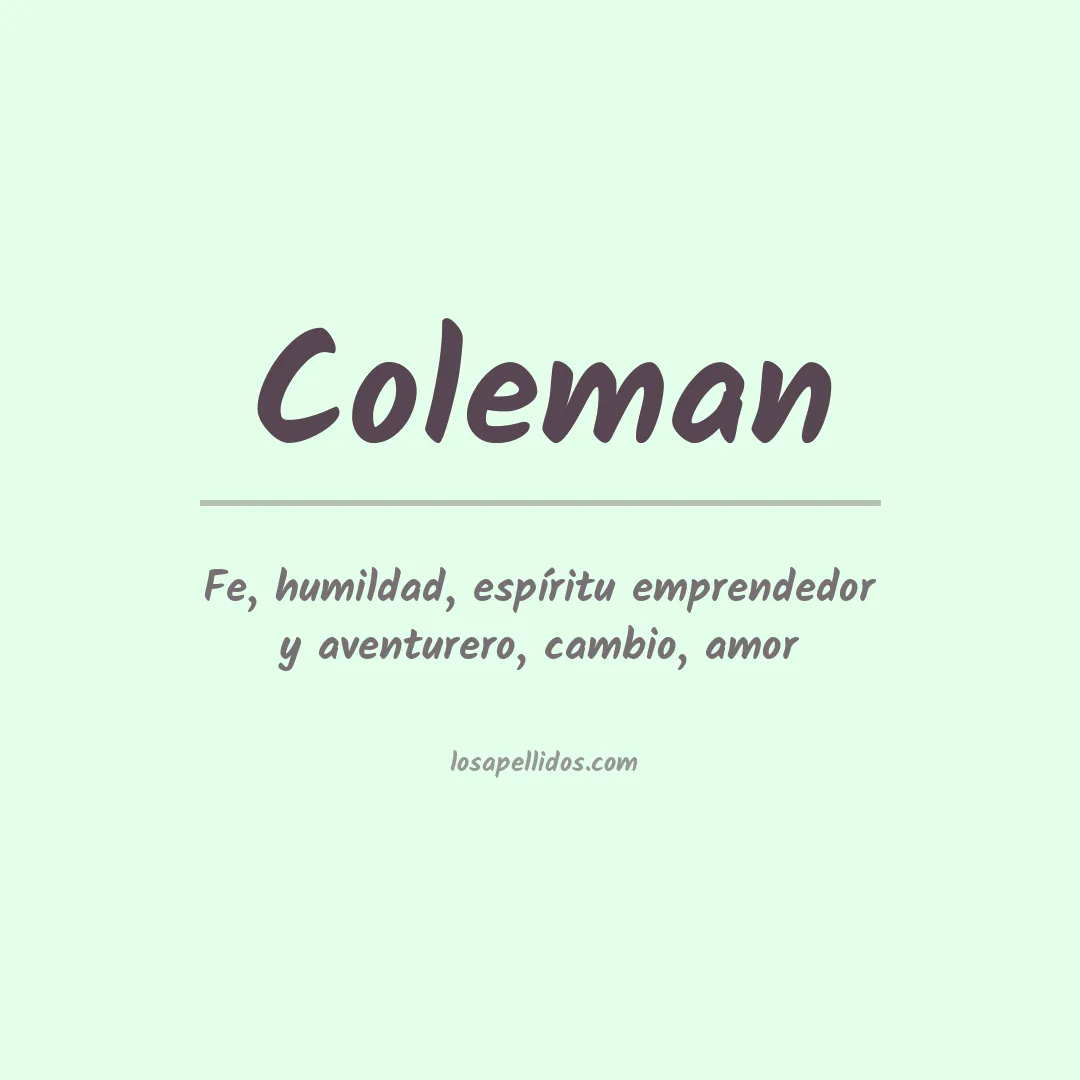 Apellido Coleman