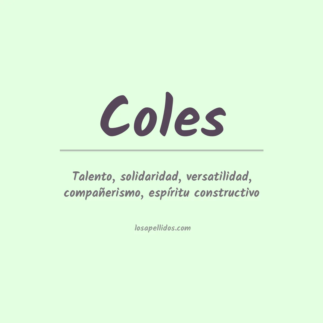 Apellido Coles