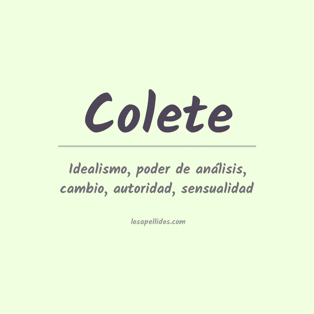Apellido Colete