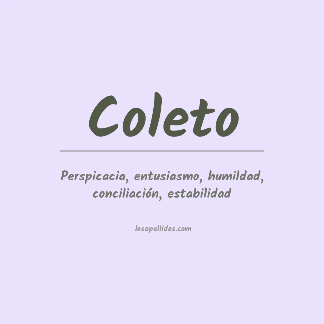 Apellido Coleto