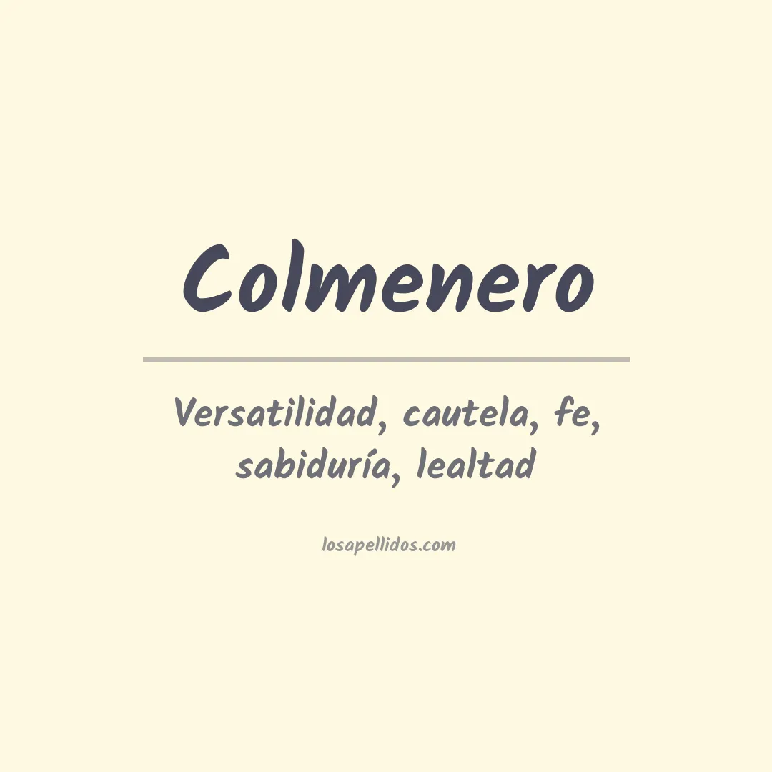 Apellido Colmenero