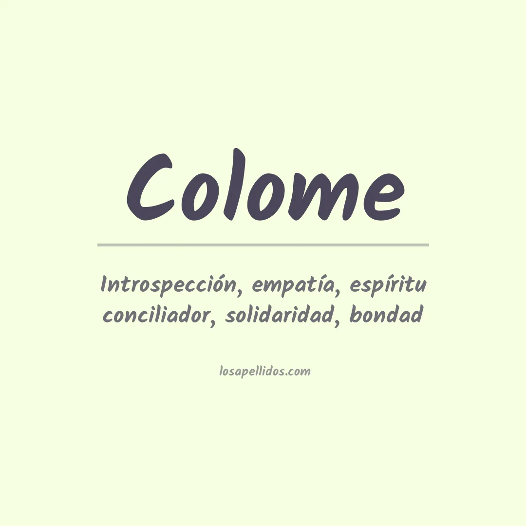 Apellido Colome