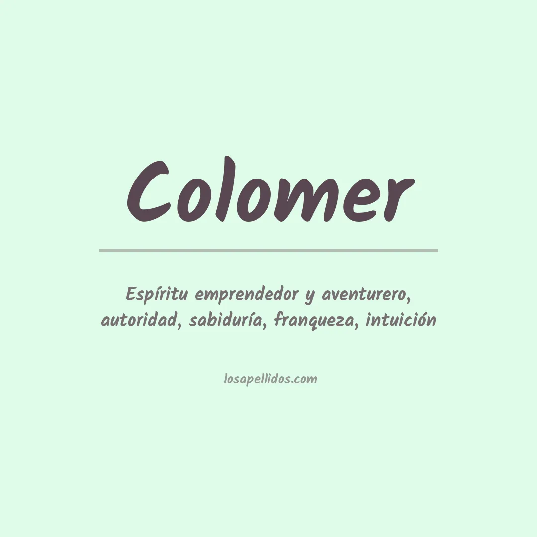 Apellido Colomer