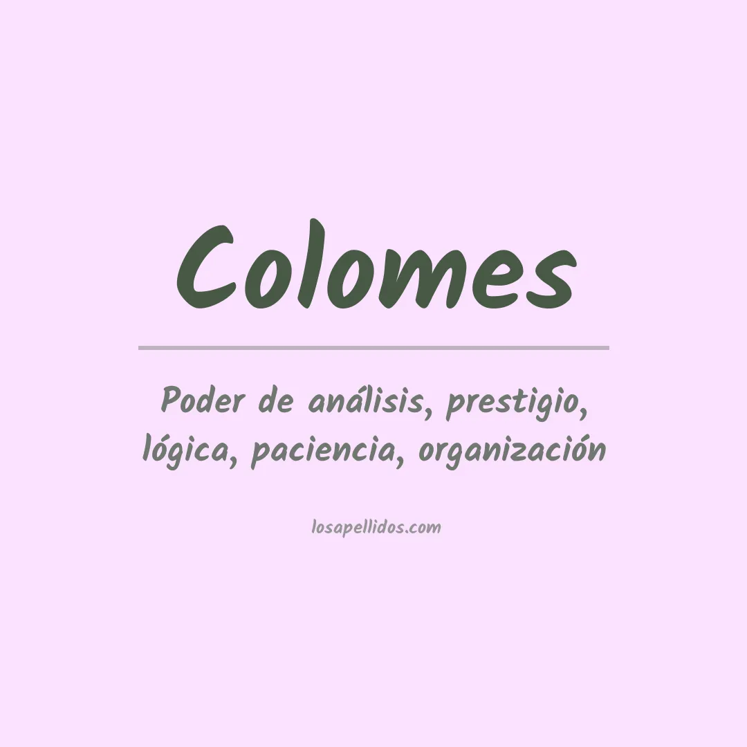 Apellido Colomes