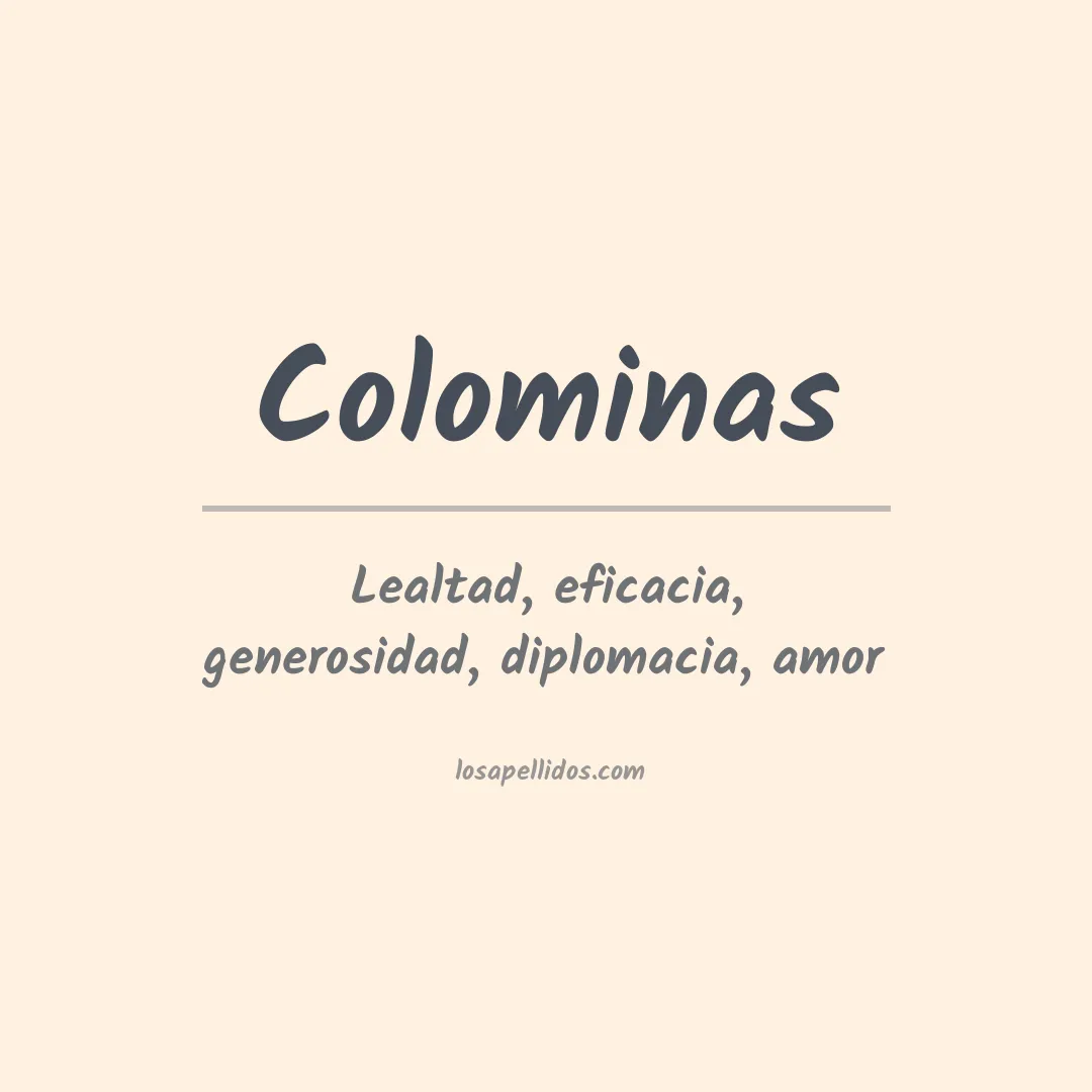 Significado del Apellido Colominas
