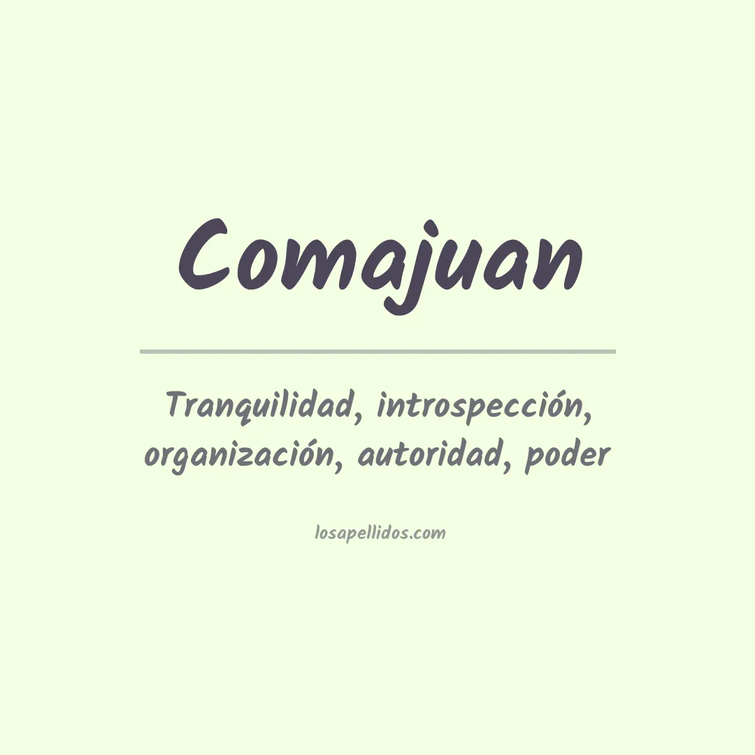 Apellido Comajuan
